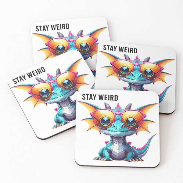 Item preview, stay weird, adorable baby dragon with sunglasses,quotes designed and sold by nicnacc.