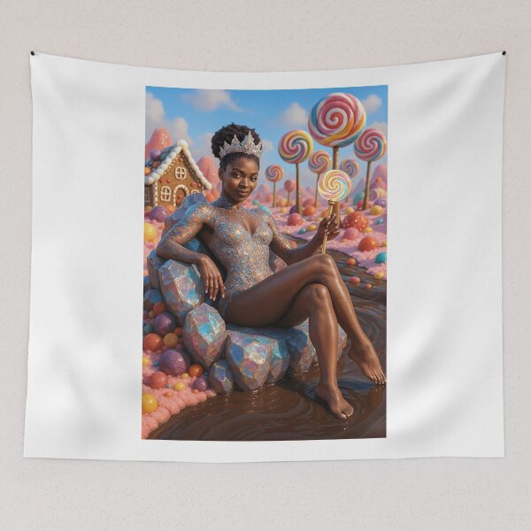 Item preview, African woman on throne of sweets   designed and sold by CathryneDelamort.