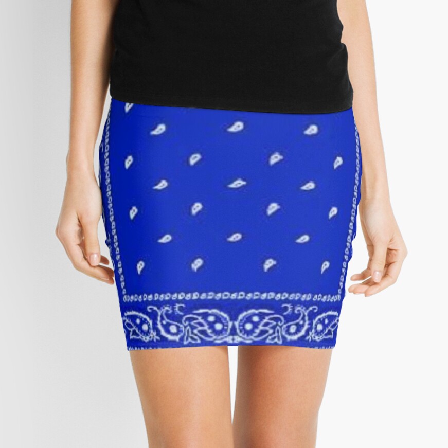 Blue Bandana Mini Skirt