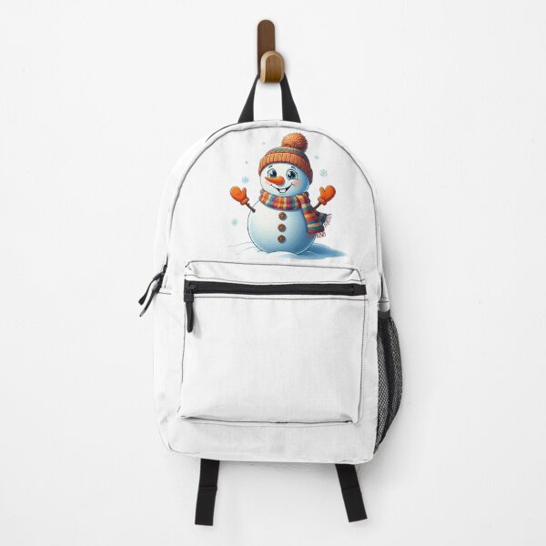 Item preview, Cute Snowman with Colorful Beanie and Scarf – Cheerful Winter Cartoon Illustration designed and sold by PixelVibe782.