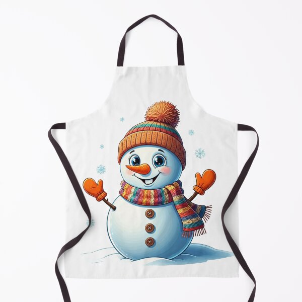 Item preview, Cute Snowman with Colorful Beanie and Scarf – Cheerful Winter Cartoon Illustration designed and sold by PixelVibe782.