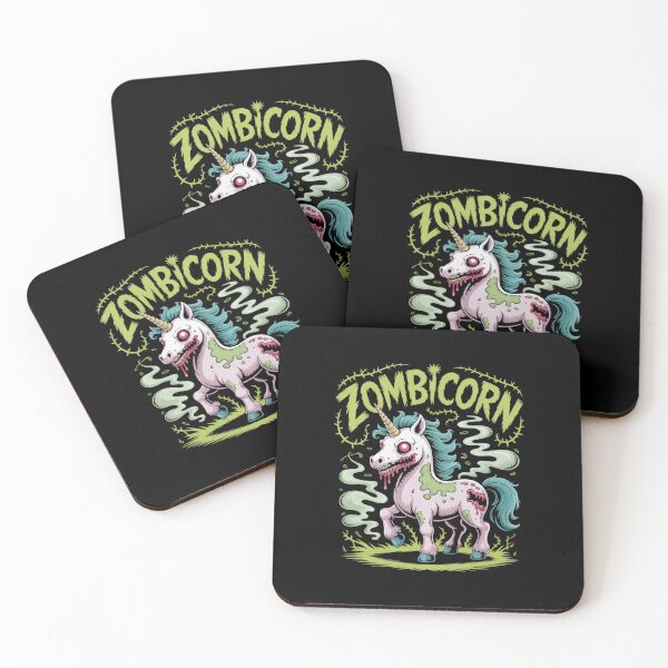 Item preview, Zombie Unicorn Halloween Zombicorn Creature  designed and sold by HuValverdeArt.