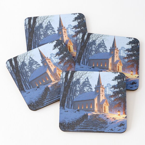 Item preview, Winter Evening at the Church designed and sold by HikariMoments.