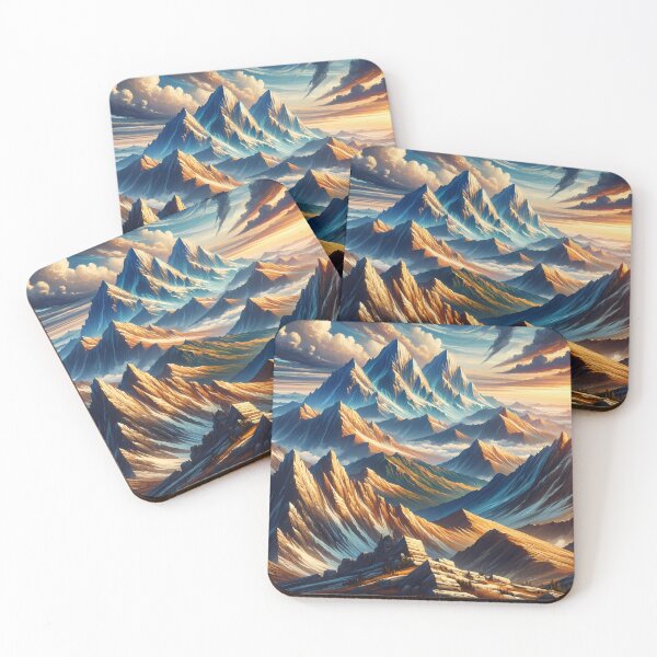 Item preview, Mountain Ranges Landscape – Blue, Brown & Orange Scenery Under Clear Sky designed and sold by Cultradesign.