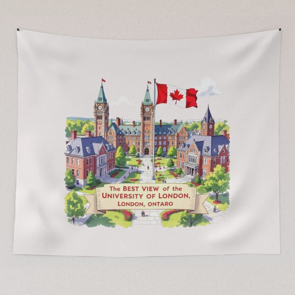 Item preview,  3D Cute & Funny Campus with Canadian Flag  designed and sold by PaintMeWorld.