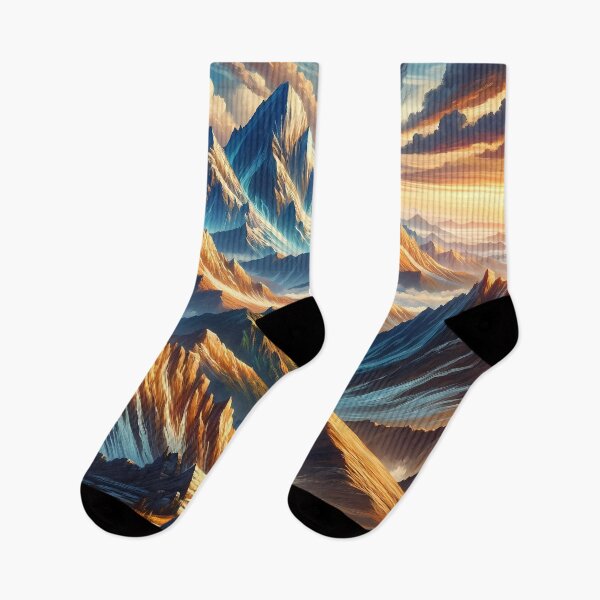 Artikelvorschau, Gebirgslandschaft – Blaue, braune und orange Landschaft unter klarem Himmel entworfen und verkauft von Cultradesign.