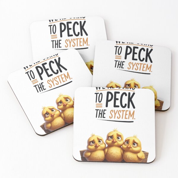 Item preview, We Are Going To Peck The System — Funny Rebellious Chicken T-Shirt designed and sold by SoftPeepCo.