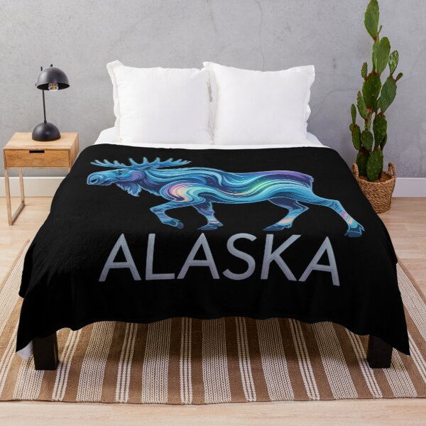 Item preview, Alaskan Caribou with Aurora Borealis Scene Reindeer designed and sold by ValerieRodrigue.