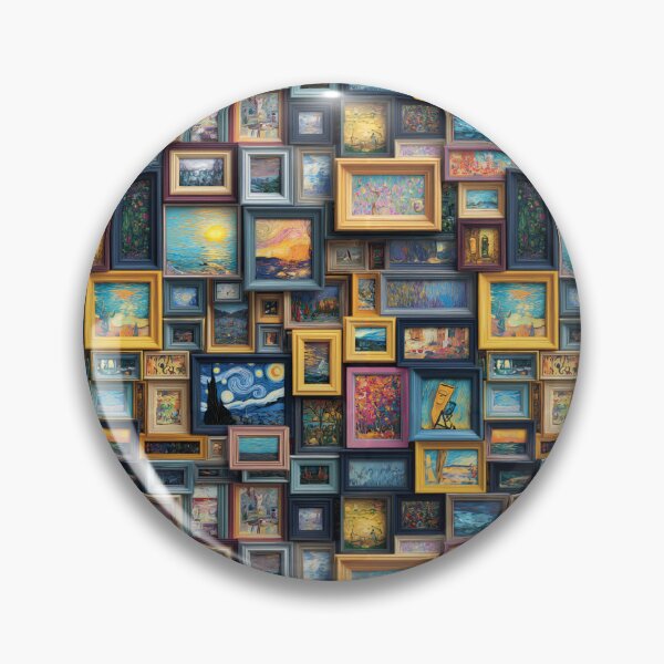 Item preview, Vibrant Art Gallery Wall — Framed Impressionist Paintings Collage designed and sold by casualnature.
