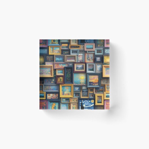 Item preview, Vibrant Art Gallery Wall — Framed Impressionist Paintings Collage designed and sold by casualnature.