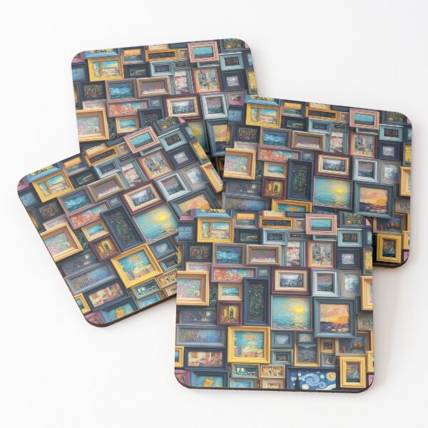 Item preview, Vibrant Art Gallery Wall — Framed Impressionist Paintings Collage designed and sold by casualnature.