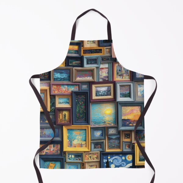 Aperçu de l'œuvre Mur de galerie d'art vibrant — Collage de tableaux impressionnistes encadrés créée et vendue par casualnature.