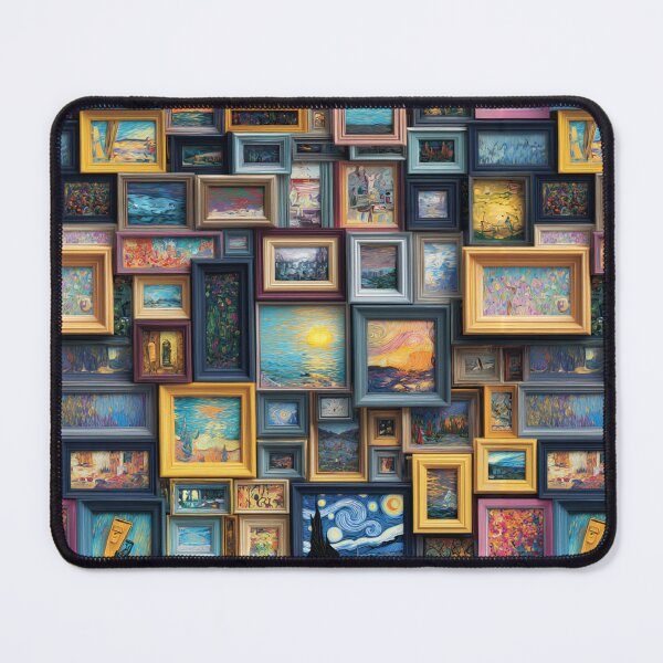 Item preview, Vibrant Art Gallery Wall — Framed Impressionist Paintings Collage designed and sold by casualnature.