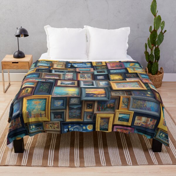 Item preview, Vibrant Art Gallery Wall — Framed Impressionist Paintings Collage designed and sold by casualnature.