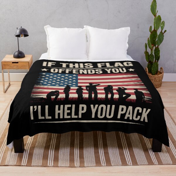 Item preview, If This Flag Offends You I'll Help You US Flag Veterans Day designed and sold by ValerieRodrigue.