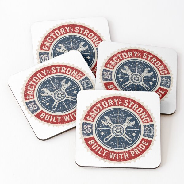 Item preview, Blue Collar Gift for Dad | Union Strong Factory Worker | Vintage Built With Pride designed and sold by LoliDesignShop.