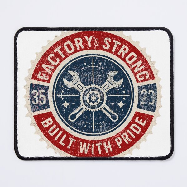 Item preview, Blue Collar Gift for Dad | Union Strong Factory Worker | Vintage Built With Pride designed and sold by LoliDesignShop.