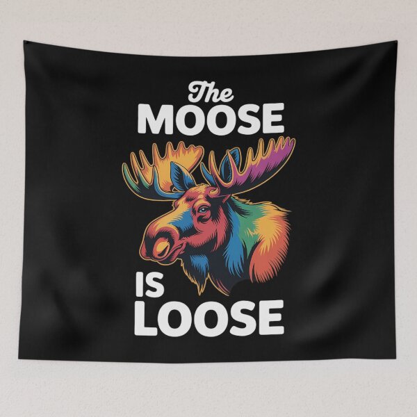 Item preview, Funny Moose Animal The Moose Is Loose designed and sold by ValerieRodrigue.