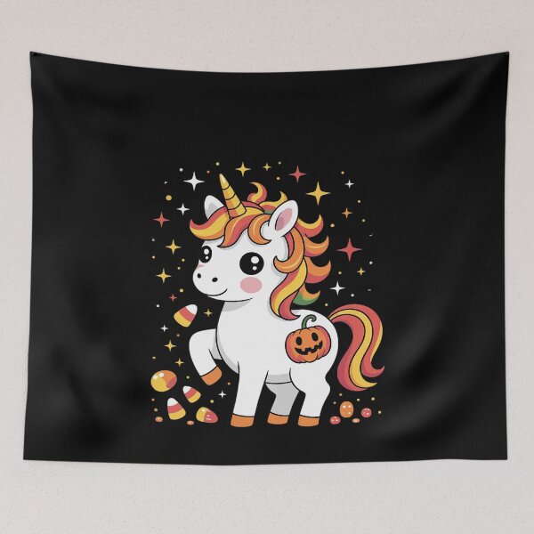 Item preview, Halloween Unicorn Candy Corn Kids Cute Unicorn Halloween  designed and sold by MonsterBuddiess.