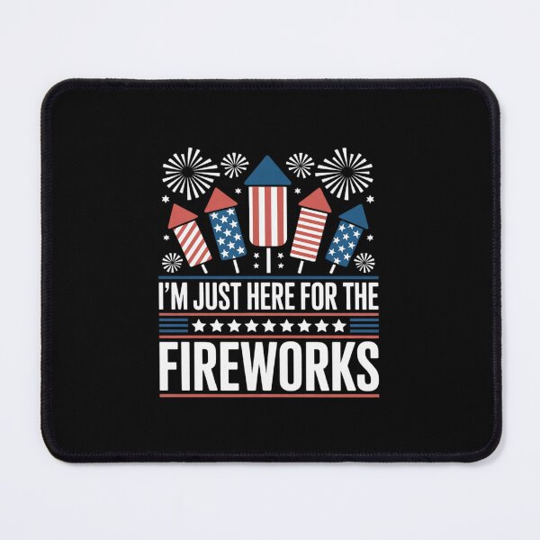 Item preview, I´m Just here for the Fireworks 4th of July designed and sold by lilLilaBatArt.