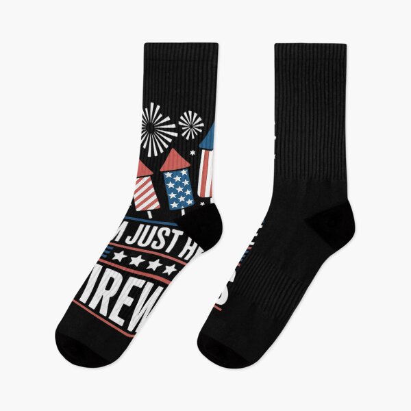 Item preview, I´m Just here for the Fireworks 4th of July  designed and sold by lilLilaBatArt.