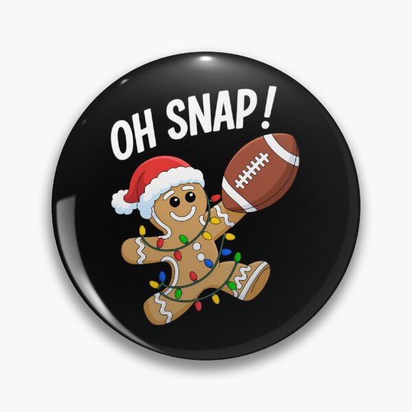 Item preview, Funny Gingerbread Xmas Holiday Oh Snap Gingerbreadman Christmas Football designed and sold by ValerieRodrigue.