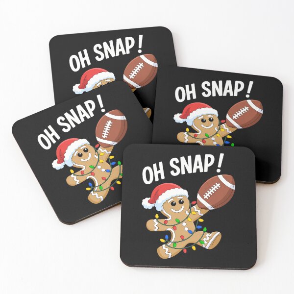 Item preview, Funny Gingerbread Xmas Holiday Oh Snap Gingerbreadman Christmas Football designed and sold by ValerieRodrigue.
