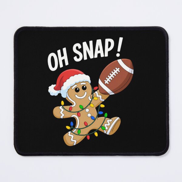Item preview, Funny Gingerbread Xmas Holiday Oh Snap Gingerbreadman Christmas Football designed and sold by ValerieRodrigue.