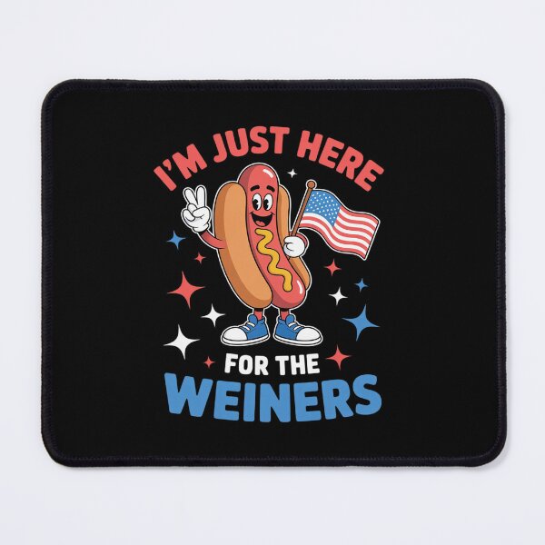 Item preview, I'm Just Here For The Weiners 4Th Of July Patriotic  designed and sold by lilLilaBatArt.