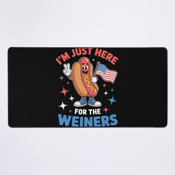 Item preview, I'm Just Here For The Weiners 4Th Of July Patriotic designed and sold by lilLilaBatArt.
