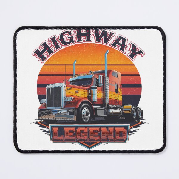 Item preview, Trucker Gift for Dad | Vintage Highway Legend | Retro 80s Big Rig Driver Gift designed and sold by LoliDesignShop.
