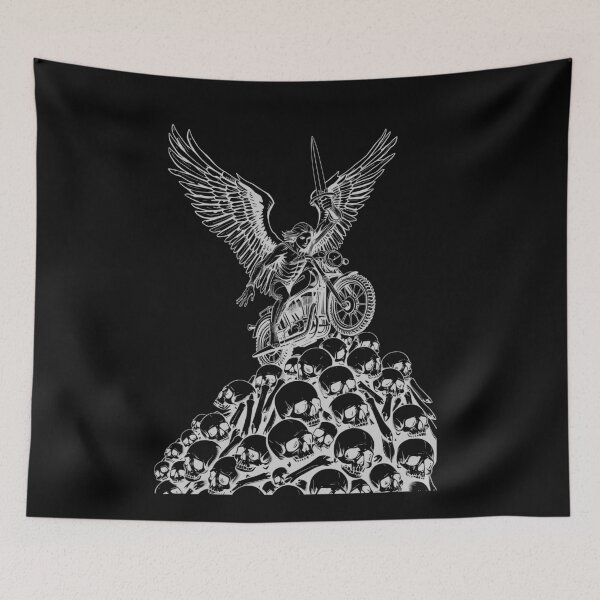 Item preview, Warrior Angel on the Mountain of Skulls designed and sold by filusattila.