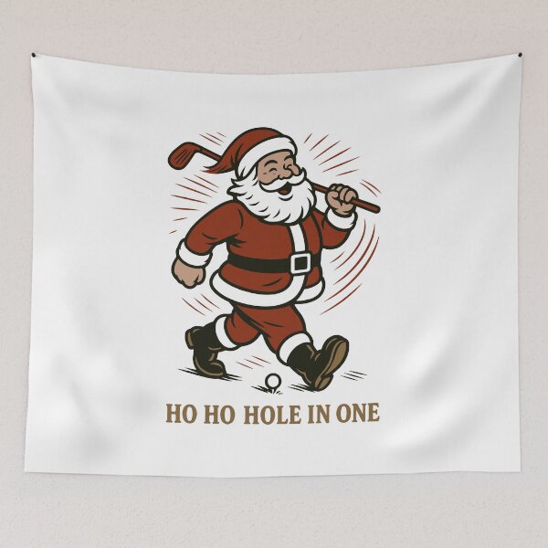 Item preview, Santa Claus Golfing Ho Ho Hole In One Fun designed and sold by LuminOrb.