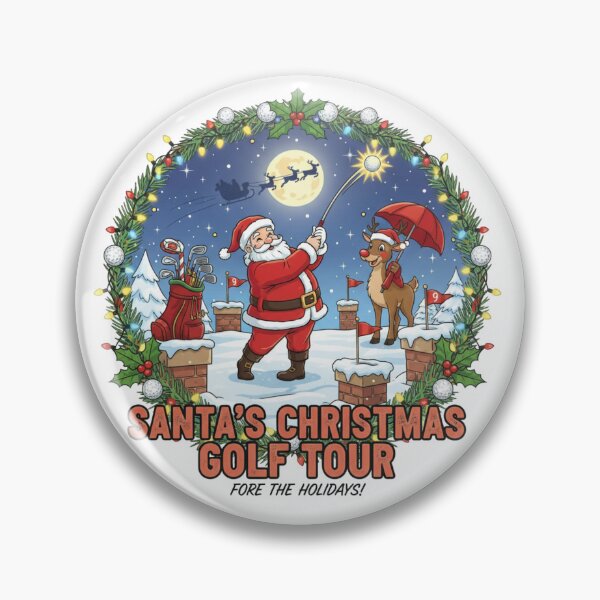 Item preview, Santa's Christmas Golf Tour - Funny Holiday Golfer Gift T-Shirt designed and sold by Wear Sculpt.