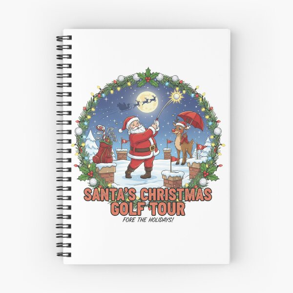Item preview, Santa's Christmas Golf Tour - Funny Holiday Golfer Gift T-Shirt designed and sold by Wear Sculpt.