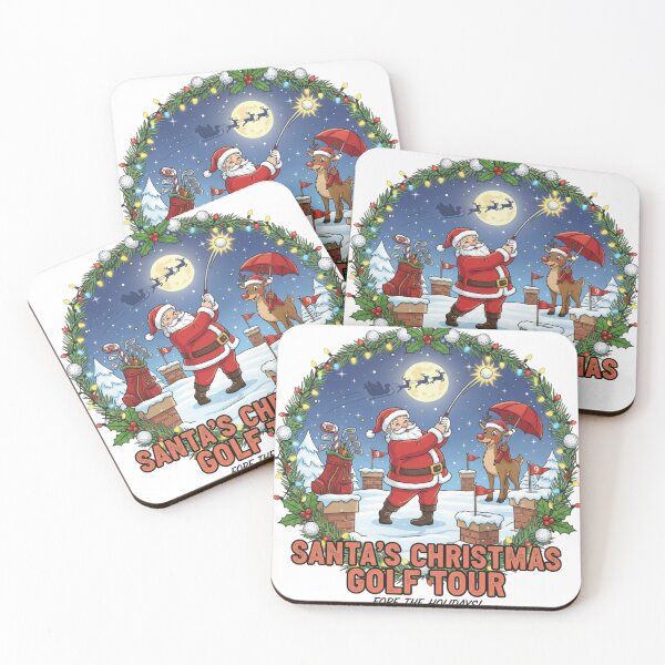 Item preview, Santa's Christmas Golf Tour - Funny Holiday Golfer Gift T-Shirt designed and sold by Wear Sculpt.