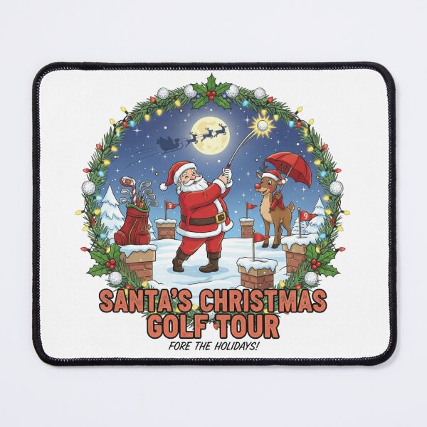 Item preview, Santa's Christmas Golf Tour - Funny Holiday Golfer Gift T-Shirt designed and sold by Wear Sculpt.