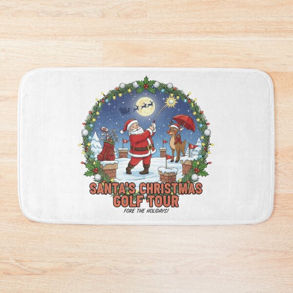 Item preview, Santa's Christmas Golf Tour - Funny Holiday Golfer Gift T-Shirt designed and sold by Wear Sculpt.