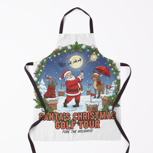 Item preview, Santa's Christmas Golf Tour - Funny Holiday Golfer Gift T-Shirt designed and sold by Wear Sculpt.