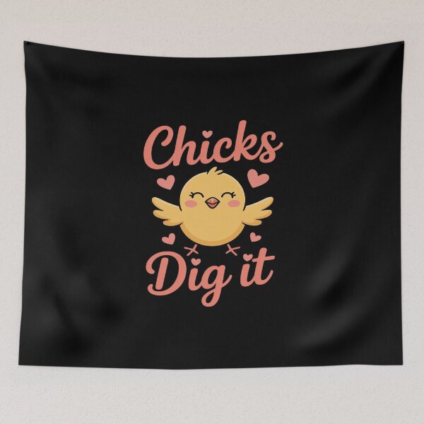 Item preview, Chicks Dig It Pastel Chick Dance Farm Pun designed and sold by KingsLife1994.