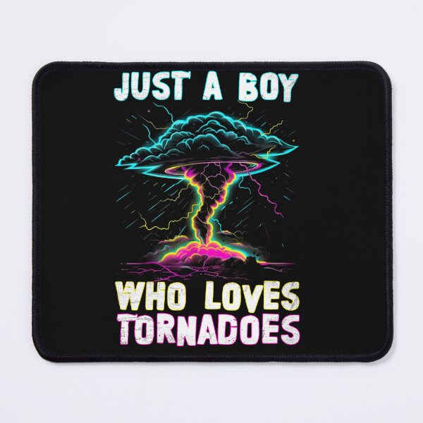 Item preview, Just A Boy Who Loves Tornadoes Neon Vaporwave Storm Shirt designed and sold by TinaMDedrick.