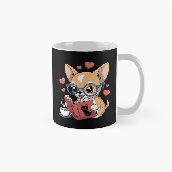 Item preview, Chihuahua Dog Reading a Book Cute Dog Lover designed and sold by KingsLife1994.