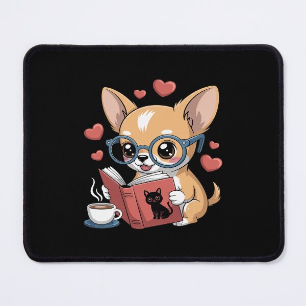 Item preview, Chihuahua Dog Reading a Book Cute Dog Lover designed and sold by KingsLife1994.