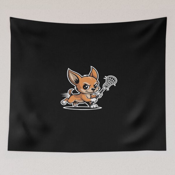 Item preview, Chihuahua Playing Lacrosse Lax Player Dog designed and sold by KingsLife1994.