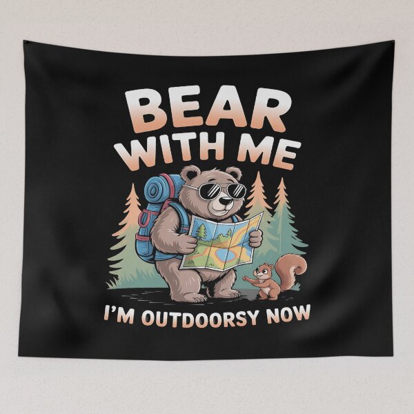 Item preview, sarcastic adventure - dark forest - survival of the weirdest - bear encounter - mentally lost hiker - edgy outdoor - hiking regret - lost in nature - funny national park - overthinking in the woods designed and sold by JansenGS.