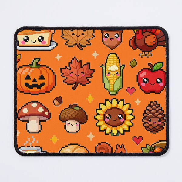 Item preview, Cute Pixel Thanksgiving Autumn Icons designed and sold by MuseAI.