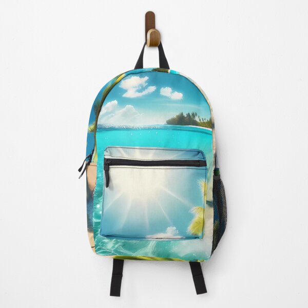 Item preview, Tropical Beach Paradise – Bright Sun, Turquoise Water, and Swaying Palm Trees designed and sold by Cultradesign.