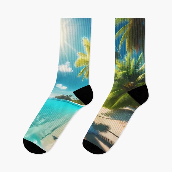 Item preview, Tropical Beach Paradise – Bright Sun, Turquoise Water, and Swaying Palm Trees designed and sold by Cultradesign.