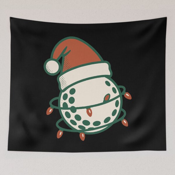 Item preview, Funny Golf Ball Christmas Santa Hat Design designed and sold by LuminOrb.