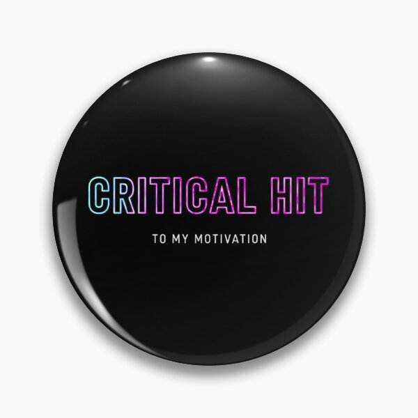 Item preview, Neon RPG Critical Hit Humor designed and sold by SholoStudio.